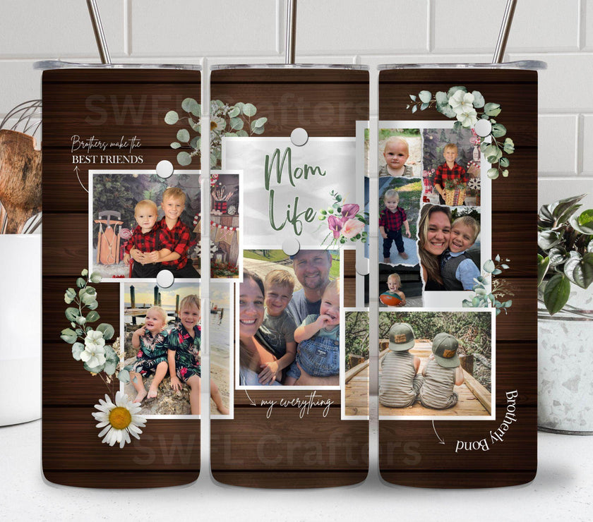 Mom Life 20oz Tumbler with Pictures - My Store