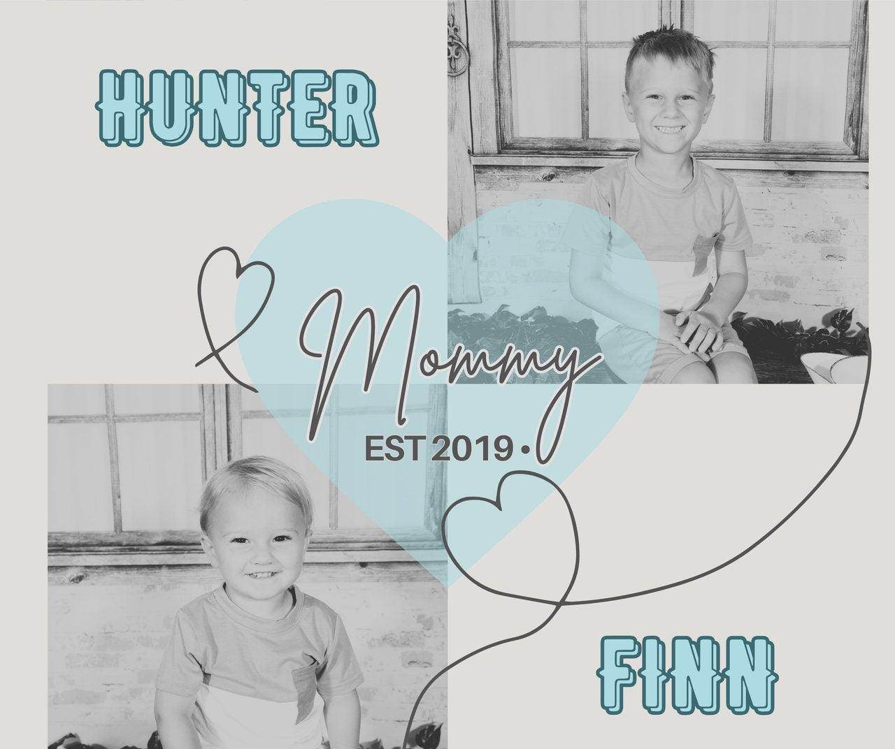 Mommy EST (year) 20 0z Tumbler - Personalize with name and 2 Pictures | Mom | Dad - My Store