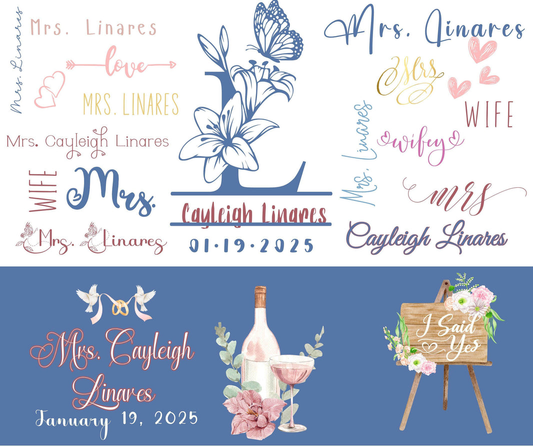 Mrs. Personalized 20oz Tumbler with name and date - My Store