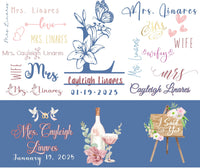 Mrs. Personalized 20oz Tumbler with name and date - My Store