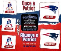 New England Patriots Mascot 20oz Tumbler Personalized with Name & Date - Custom Patriots Gift for Fans - My Store