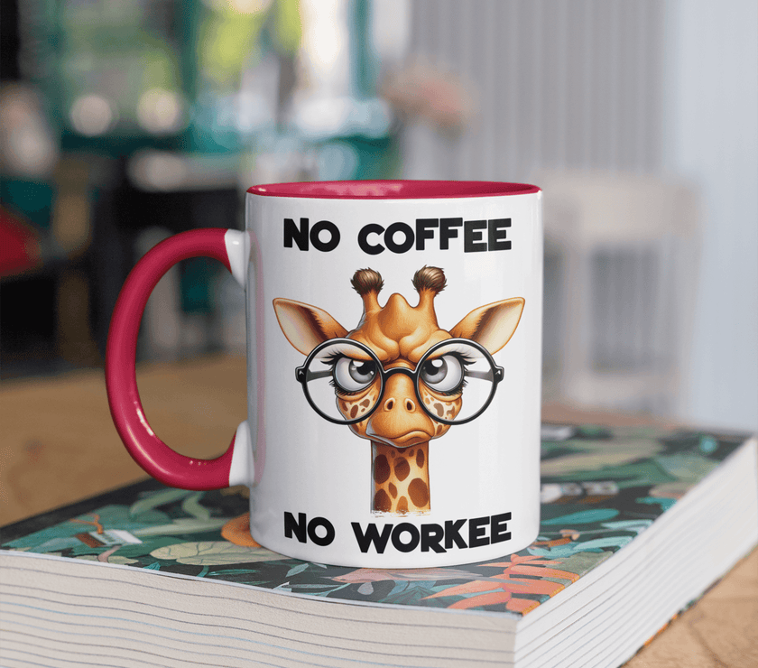 No Coffee, No Workee Giraffe Coffee Mug - My Store