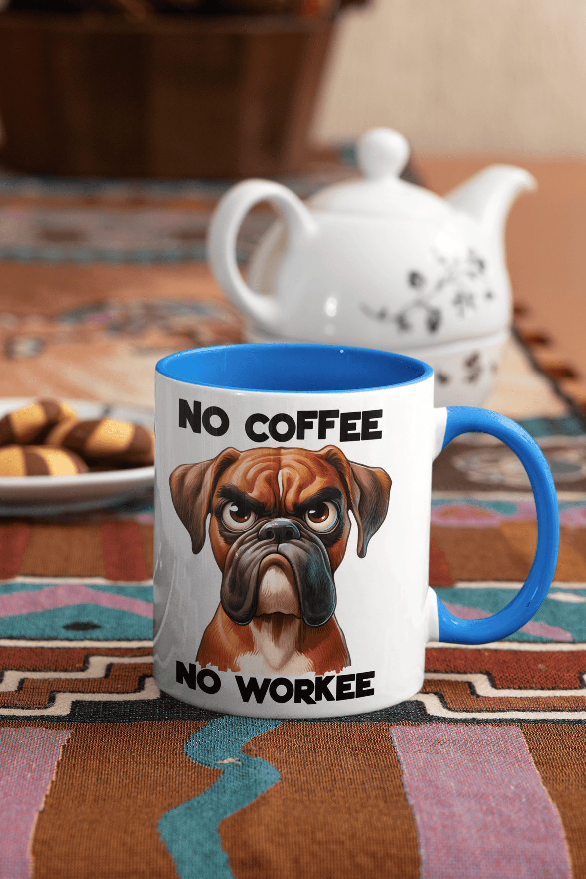 No Coffee, No Workie Boxer Dog Coffee Mug - My Store
