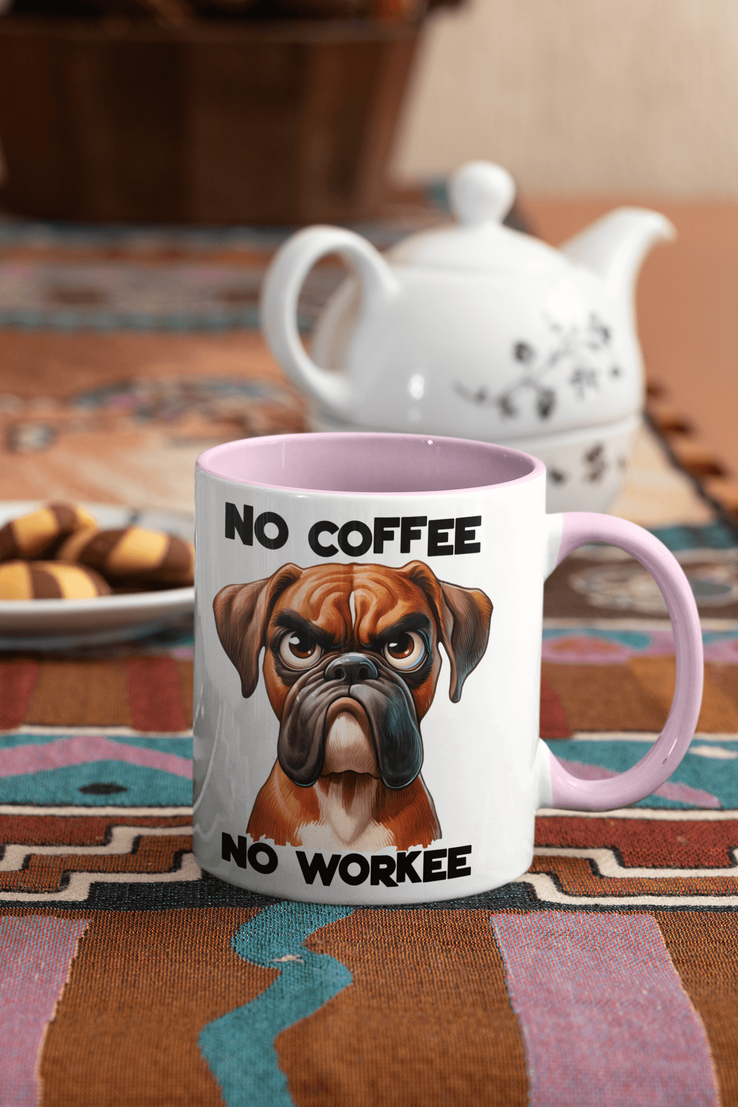 No Coffee, No Workie Boxer Dog Coffee Mug - My Store