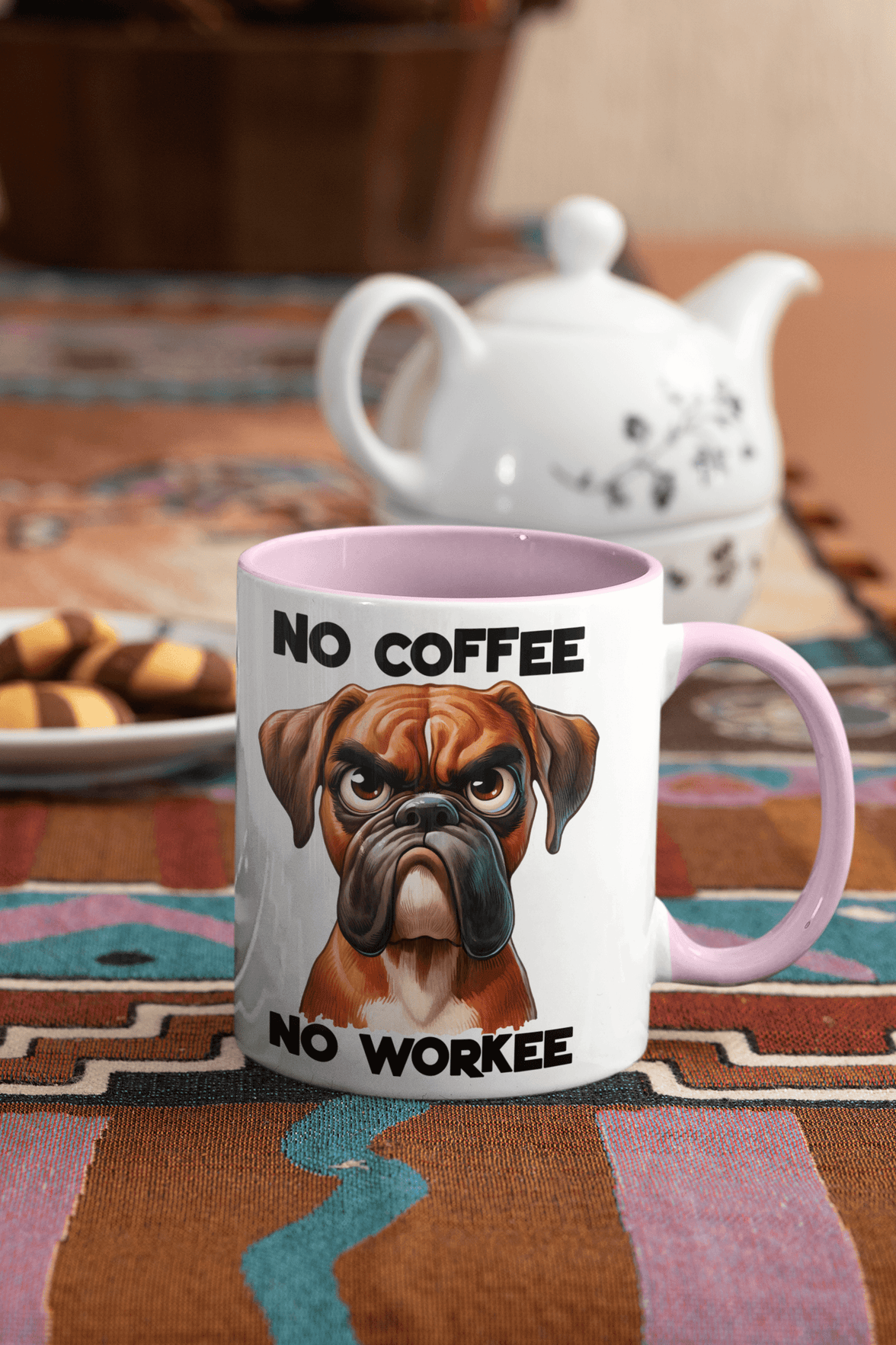 No Coffee, No Workie Boxer Dog Coffee Mug - My Store