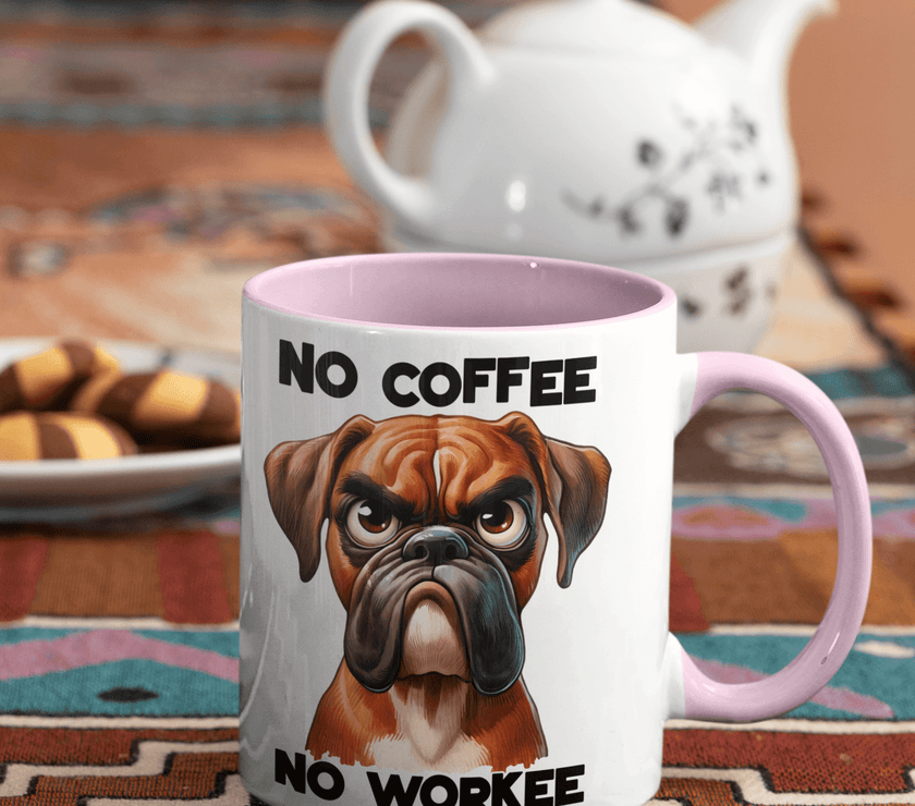 No Coffee, No Workie Boxer Dog Coffee Mug - My Store