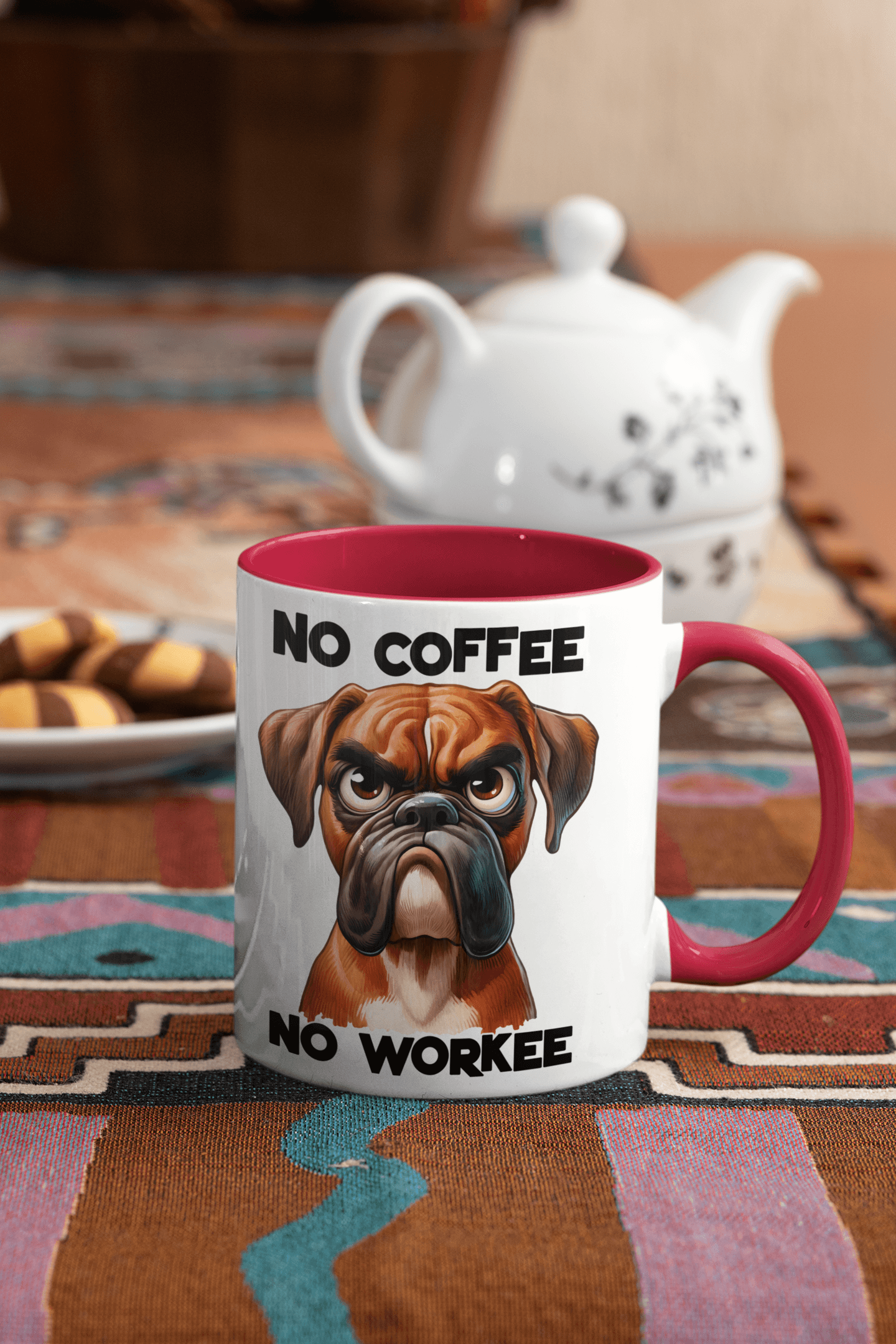 No Coffee, No Workie Boxer Dog Coffee Mug - My Store