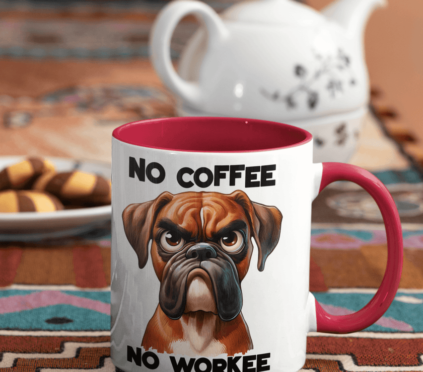 No Coffee, No Workie Boxer Dog Coffee Mug - My Store