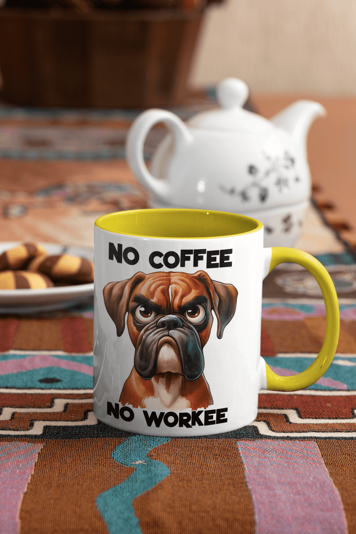 No Coffee, No Workie Boxer Dog Coffee Mug - My Store