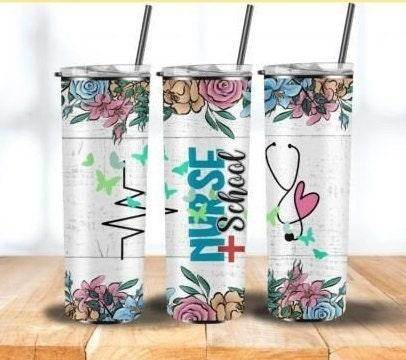 Nurse Skinny 20 oz Tumbler with lid and straw - My Store
