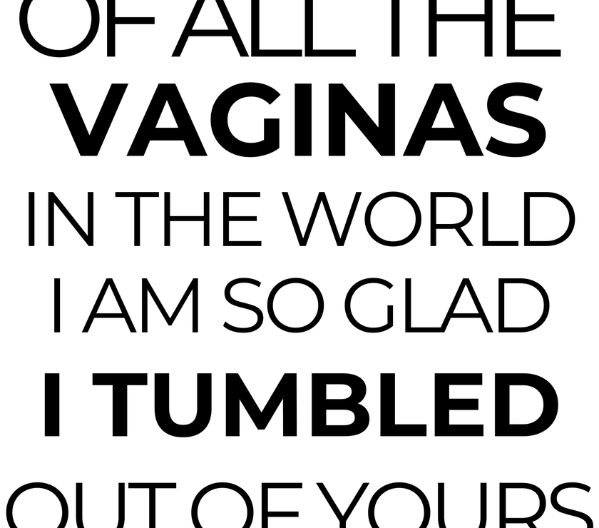 Of all the Vaginas in the World I am Glad I Tumbled Out of Yours Coffee Mug - My Store