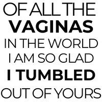 Of all the Vaginas in the World I am Glad I Tumbled Out of Yours Coffee Mug - My Store