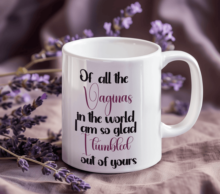 Of all the Vaginas in the World I am so Glad I Tumbled out of Yours Coffee Mug - My Store