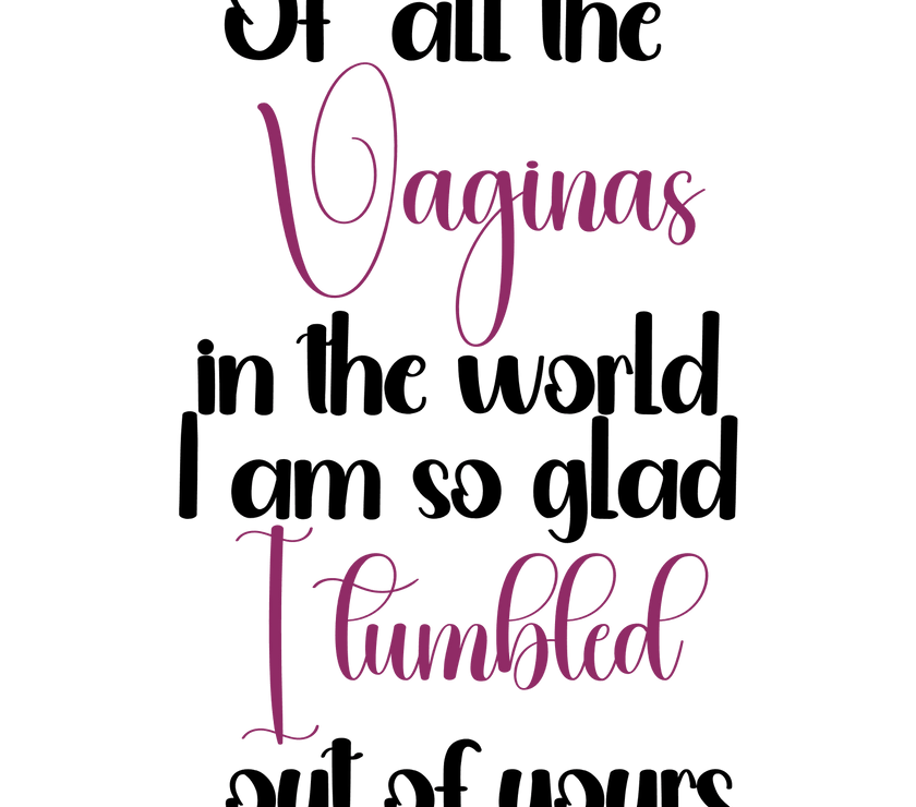 Of all the Vaginas in the World I am so Glad I Tumbled out of Yours Coffee Mug - My Store