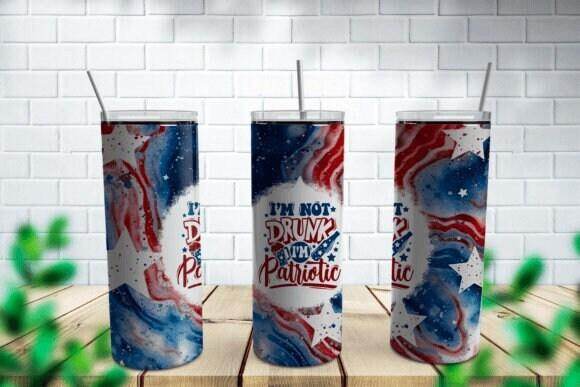 Patriotic USA 20oz Tumbler with lid and straw - My Store