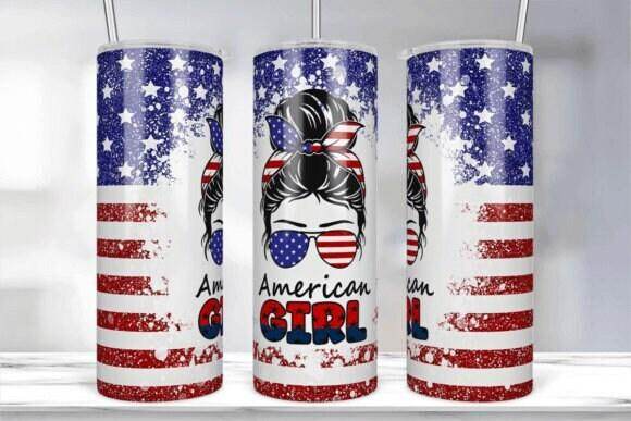 Patriotic USA 20oz Tumbler with lid and straw - My Store