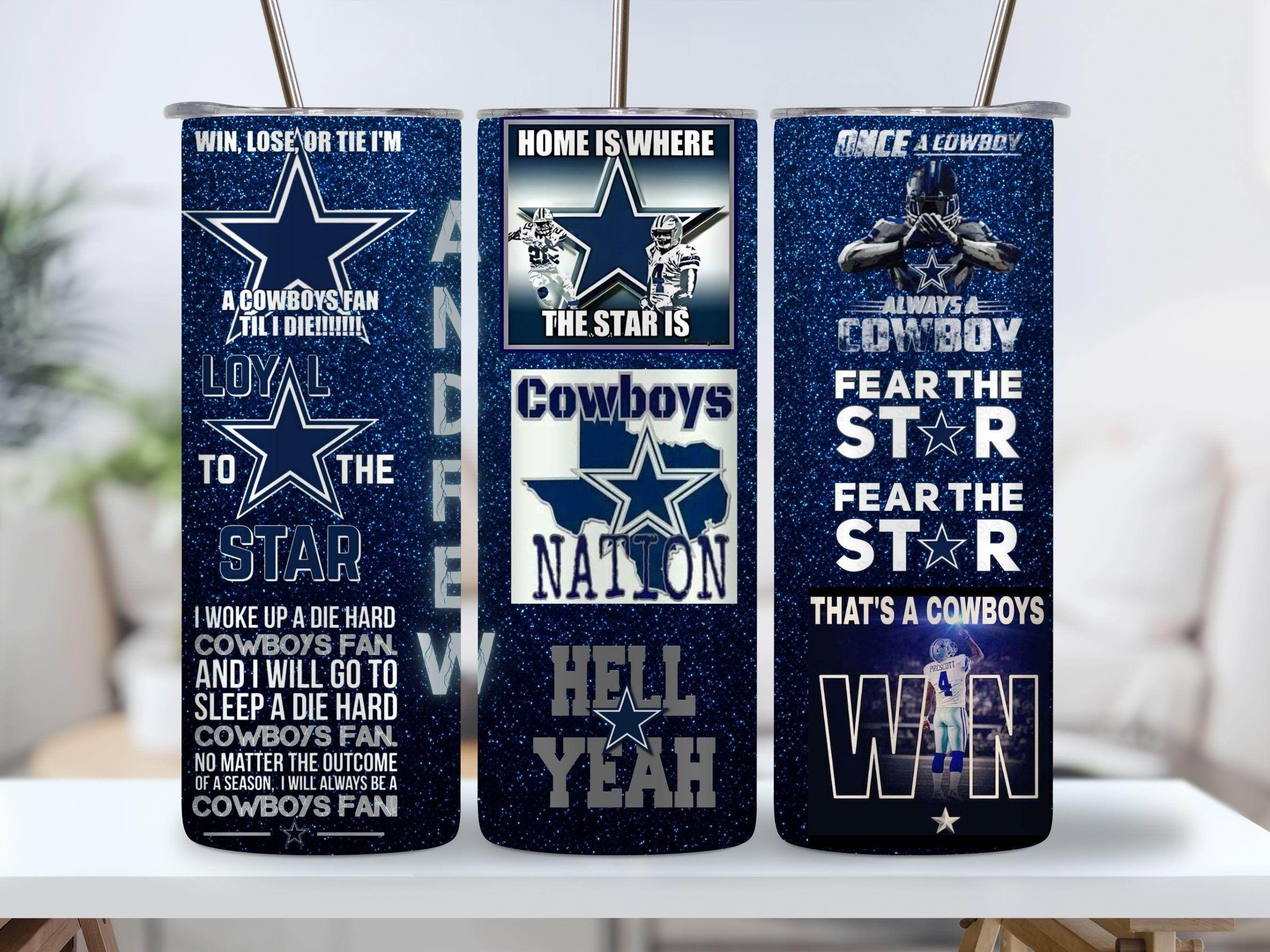 Personalized Dallas Cowboys - 20 oz tumbler - Memes for a true fan - 3 Different design options - My Store