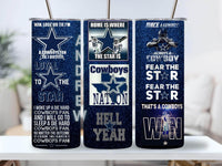 Personalized Dallas Cowboys - 20 oz tumbler - Memes for a true fan - 3 Different design options - My Store