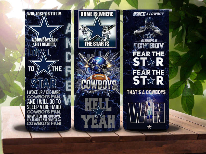 Personalized Dallas Cowboys - 20 oz tumbler - Memes for a true fan - 3 Different design options - My Store