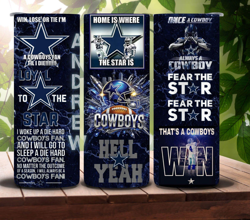 Personalized Dallas Cowboys - 20 oz tumbler - Memes for a true fan - 3 Different design options - My Store