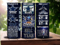 Personalized Dallas Cowboys - 20 oz tumbler - Memes for a true fan - 3 Different design options - My Store