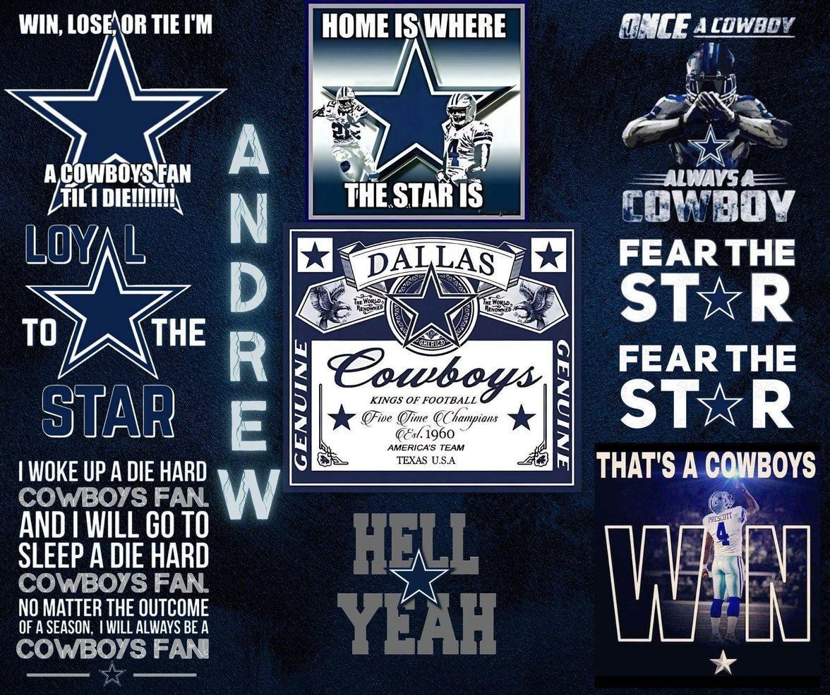 Personalized Dallas Cowboys - 20 oz tumbler - Memes for a true fan - 3 Different design options - My Store