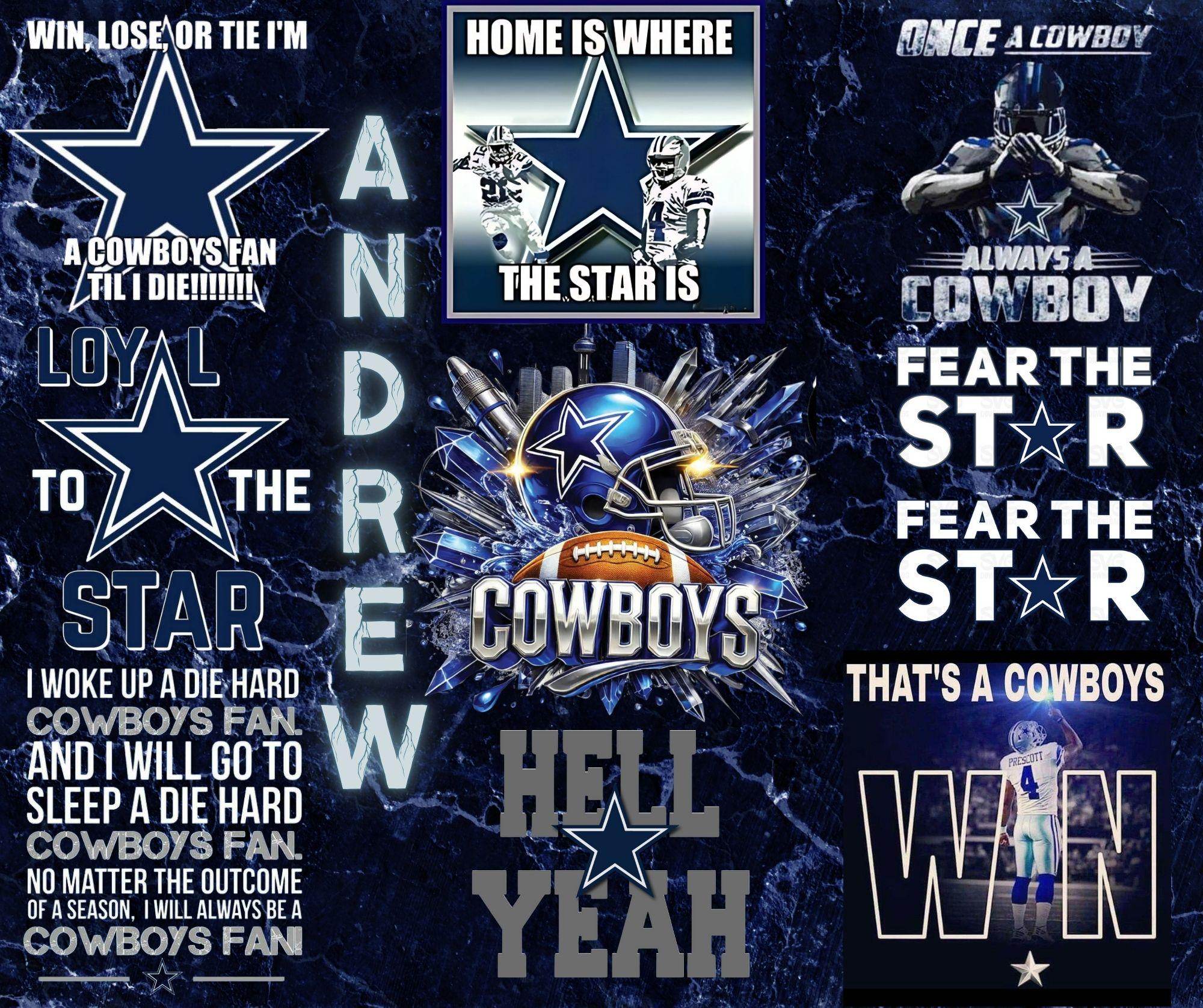 Personalized Dallas Cowboys - 20 oz tumbler - Memes for a true fan - 3 Different design options - My Store