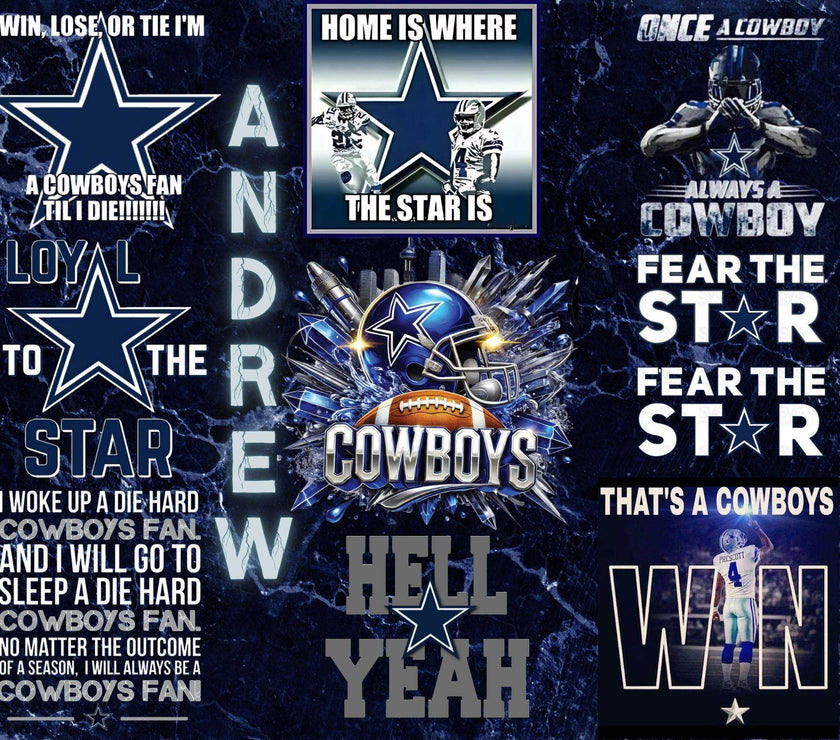 Personalized Dallas Cowboys - 20 oz tumbler - Memes for a true fan - 3 Different design options - My Store