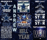 Personalized Dallas Cowboys - 20 oz tumbler - Memes for a true fan - 3 Different design options - My Store