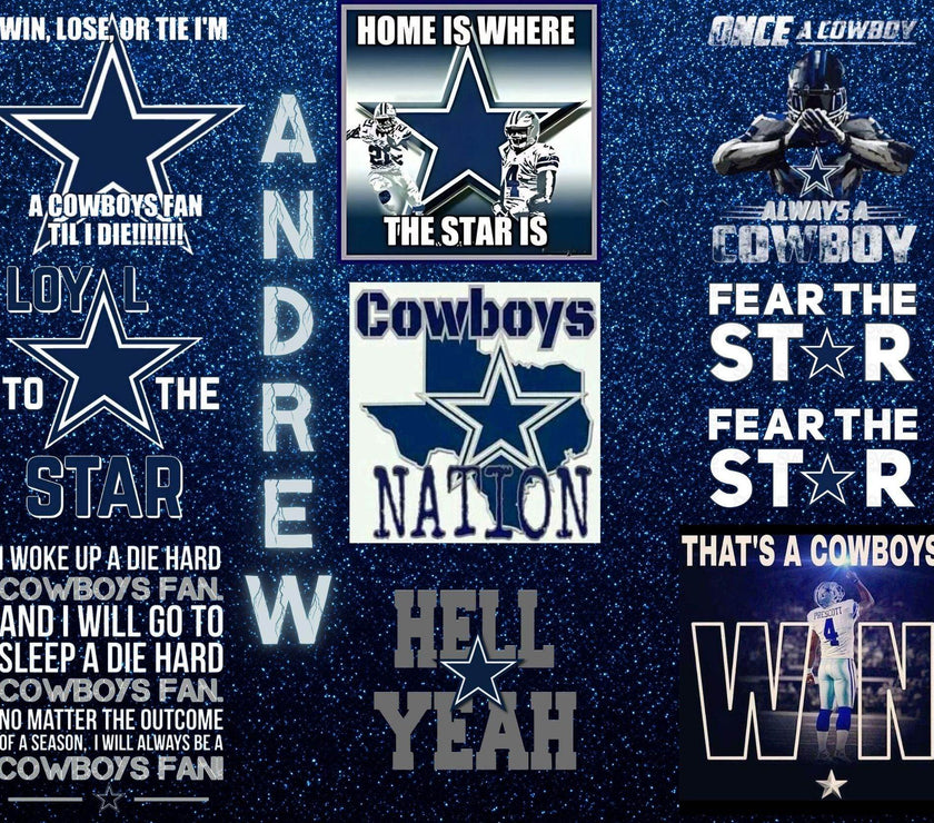 Personalized Dallas Cowboys - 20 oz tumbler - Memes for a true fan - 3 Different design options - My Store