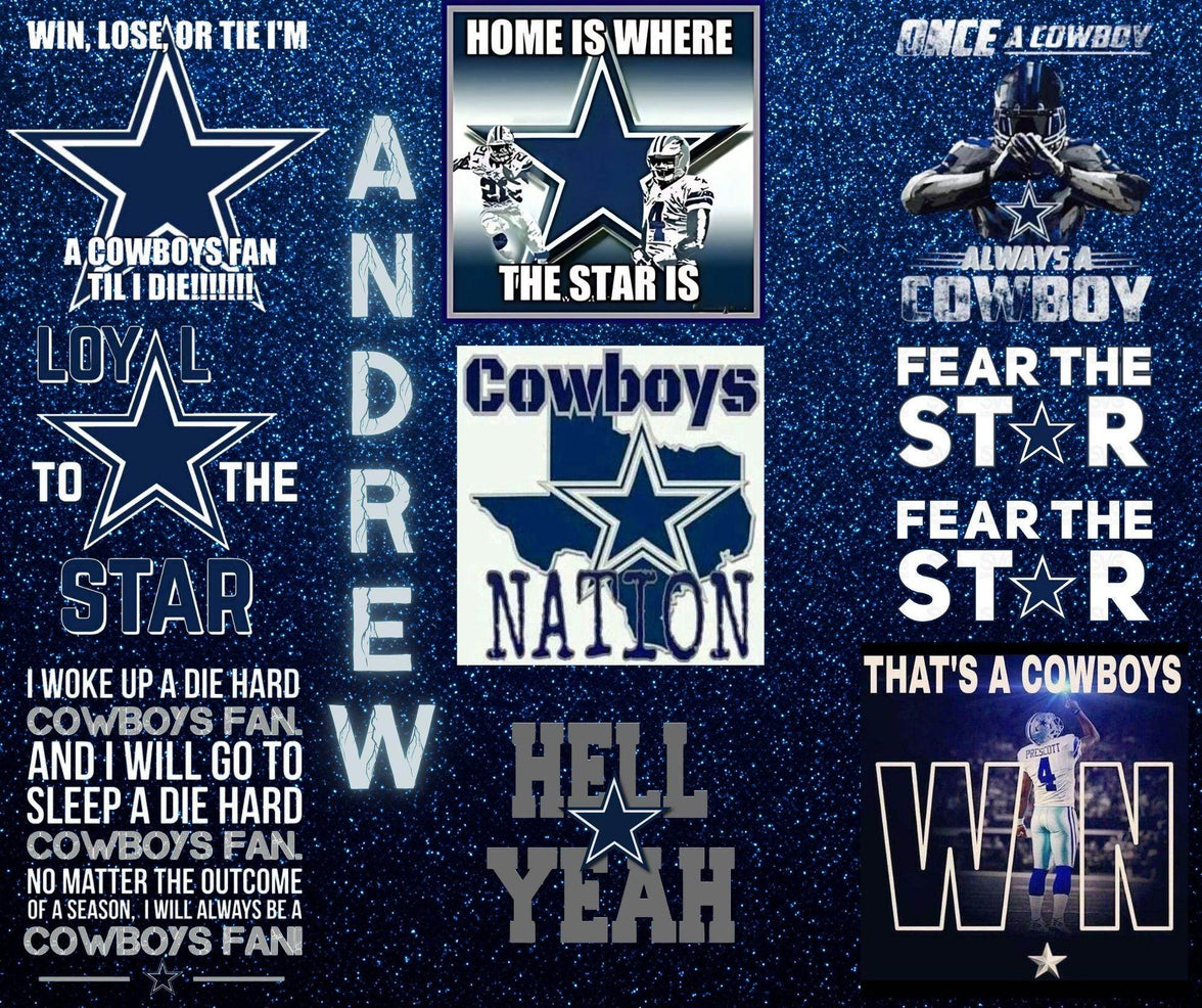 Personalized Dallas Cowboys - 20 oz tumbler - Memes for a true fan - 3 Different design options - My Store