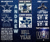 Personalized Dallas Cowboys - 20 oz tumbler - Memes for a true fan - 3 Different design options - My Store