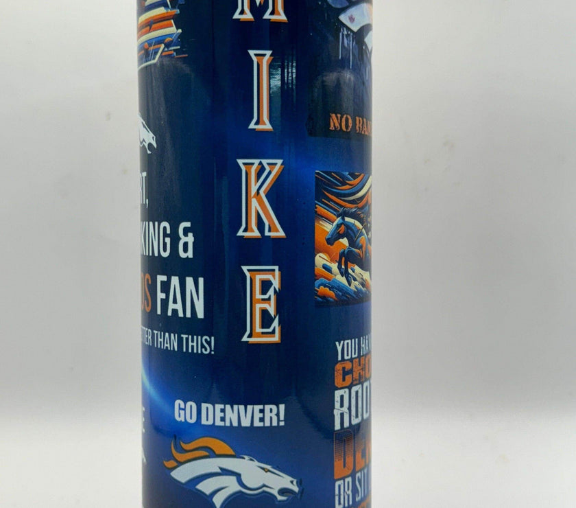 Personalized Denver Broncos 20 oz tumbler - My Store