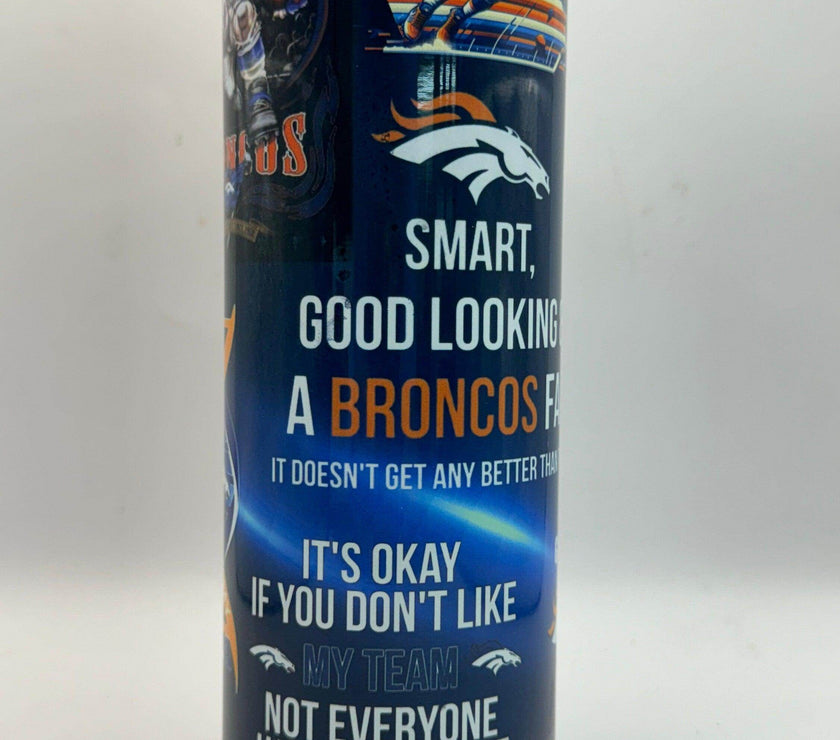 Personalized Denver Broncos 20 oz tumbler - My Store
