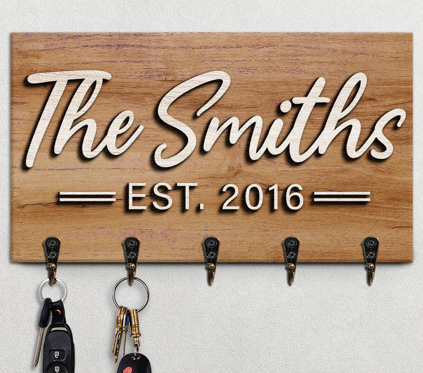 Personalized Keychain Wall Holder - My Store