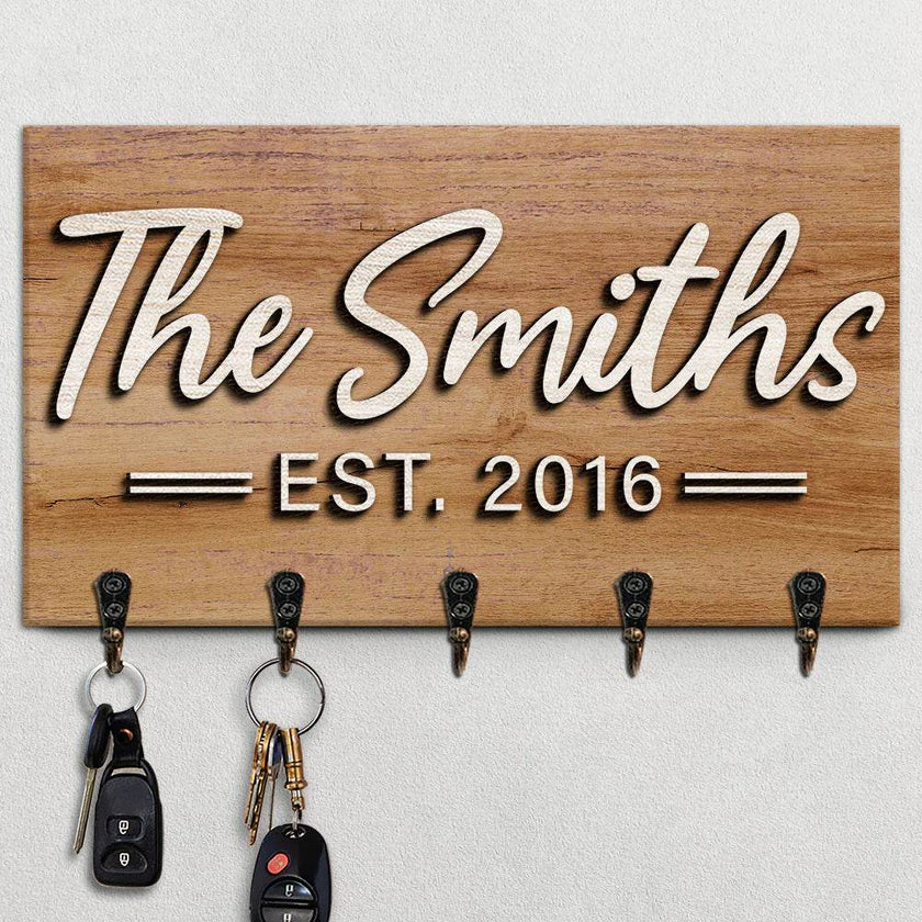 Personalized Keychain Wall Holder - My Store