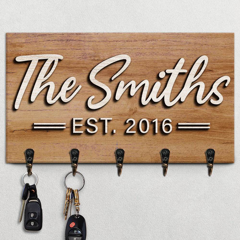Personalized Keychain Wall Holder - My Store