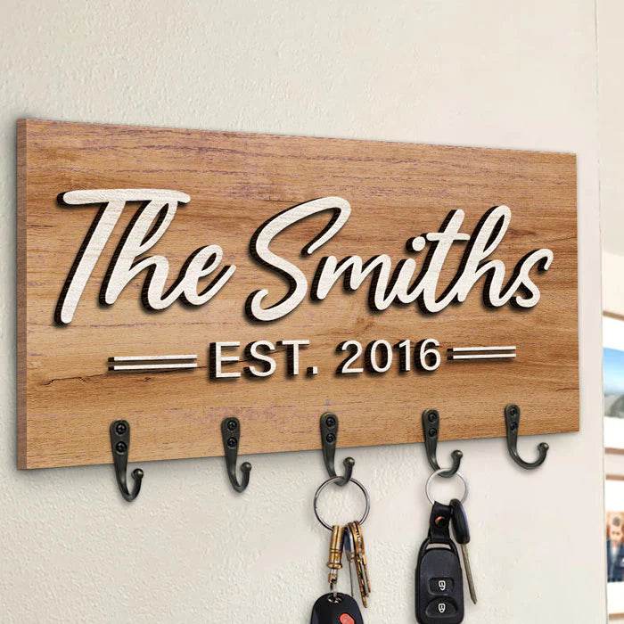 Personalized Keychain Wall Holder - My Store