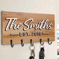 Personalized Keychain Wall Holder - My Store