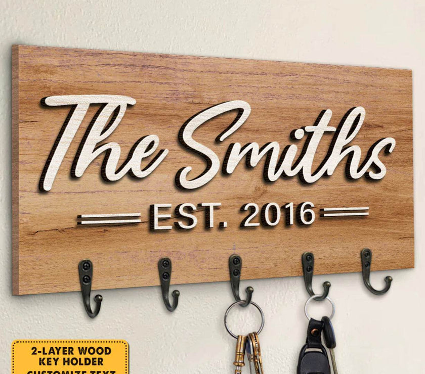 Personalized Keychain Wall Holder - My Store