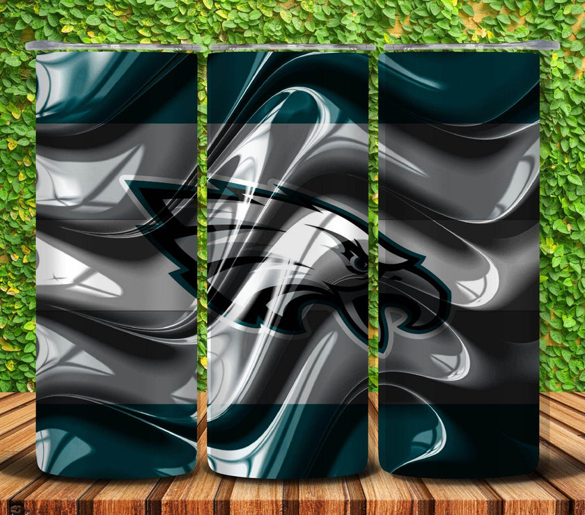 Philadelphia Eagles 3D Wave Effect 20oz Tumbler - My Store
