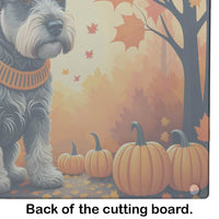 Schnauzer Fall Glass Cutting Board | Dog | Kitchen | Pumpkin Kitchen Decor - My Store