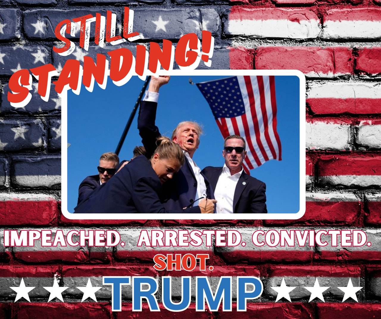 STILL STANDING | Impeached | Arrested | Convicted | Shot |Trump 2024 | 20 oz Tumbler | 3 options - My Store