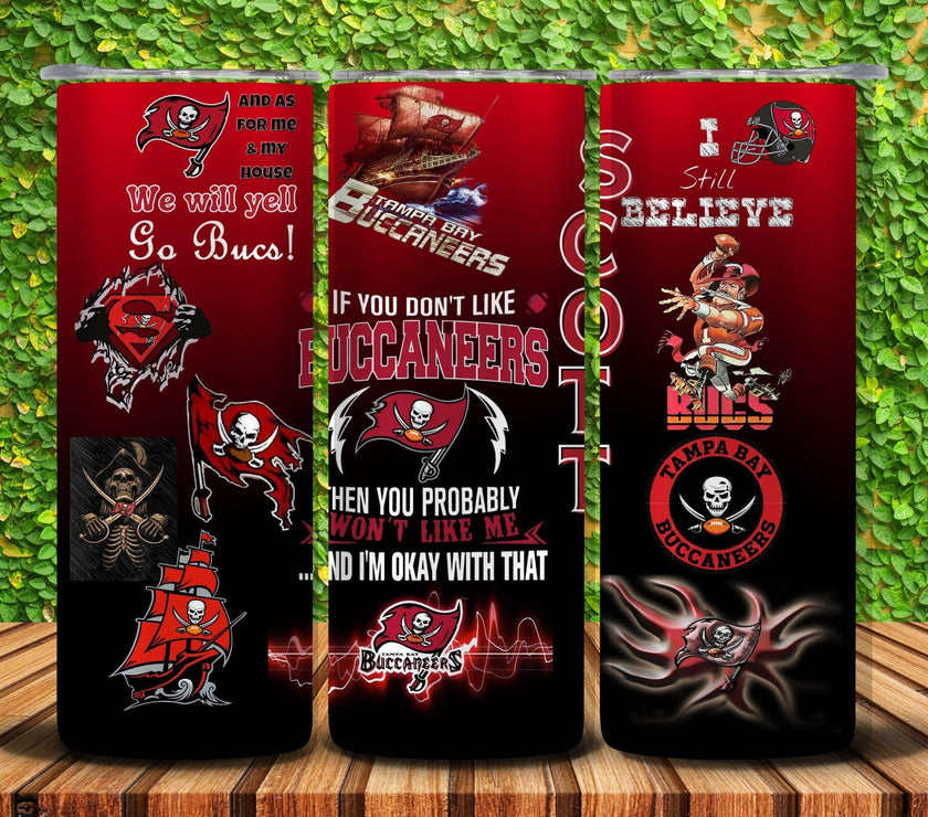 Tampa Bay Buccaneers True Fan 20oz Tumbler with name - My Store
