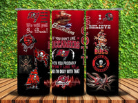 Tampa Bay Buccaneers True Fan 20oz Tumbler with name - My Store