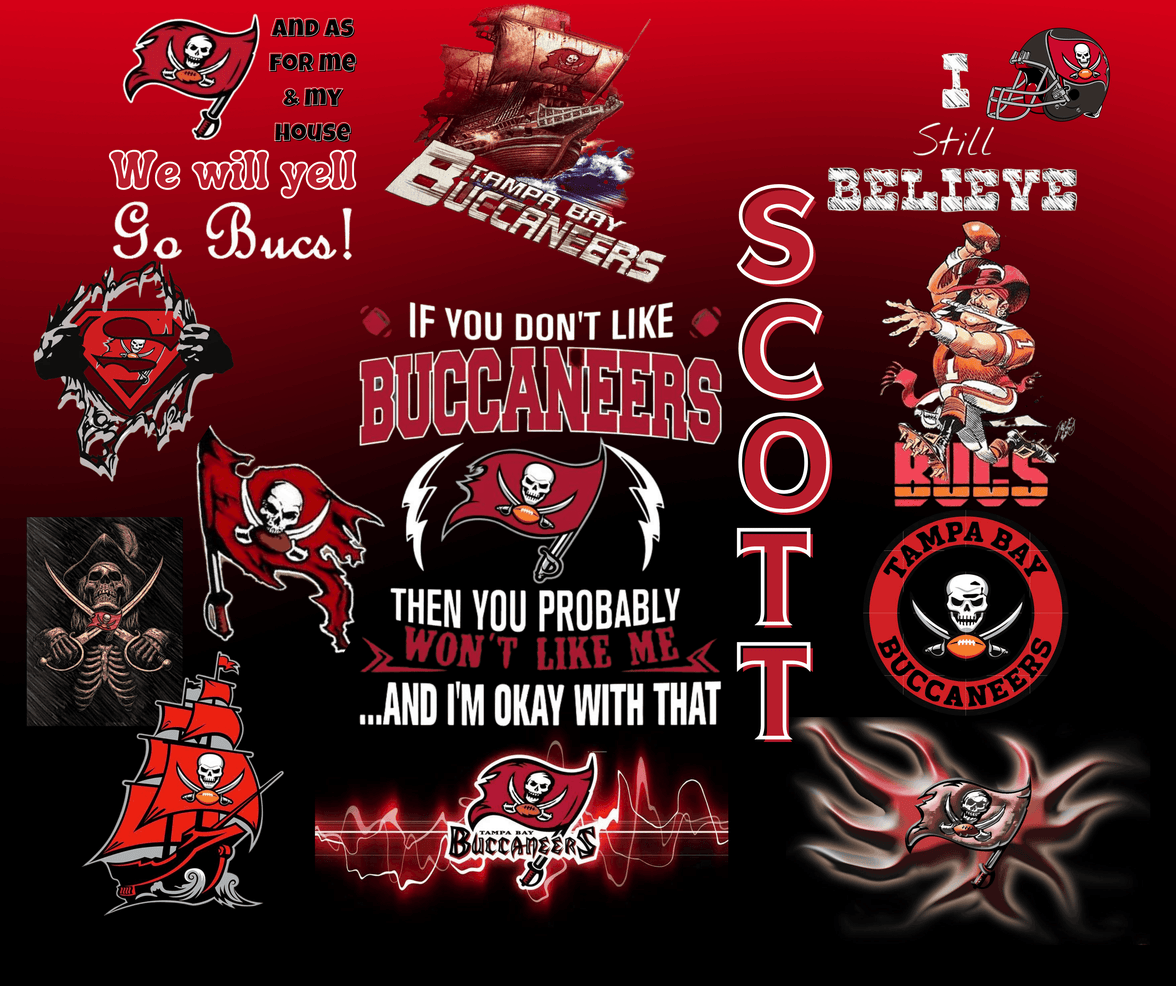 Tampa Bay Buccaneers True Fan 20oz Tumbler with name - My Store