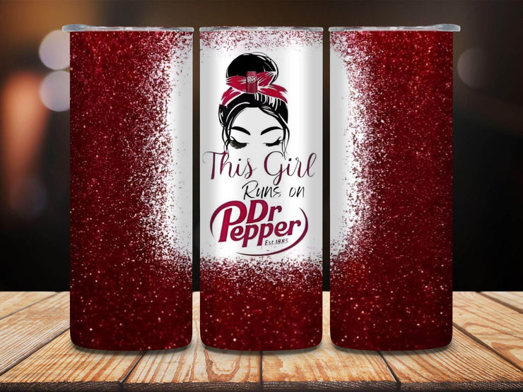 This Girl Runs On Dr. Pepper 20oz Tumbler - My Store
