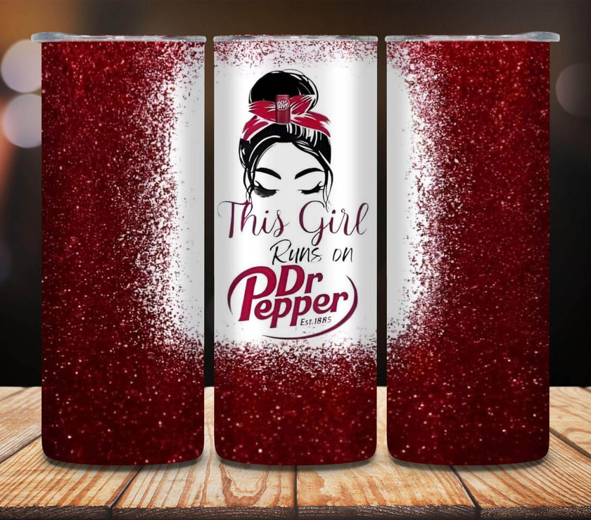 This Girl Runs On Dr. Pepper 20oz Tumbler - My Store