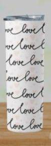 Valentine's Day Skinny 20 oz Tumbler with lid and straw - My Store