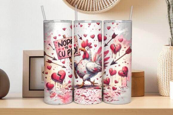 Various ANTI - Valentine's Day Skinny 20 oz Tumbler with lid and straw - 7 Designs to choose from - My Store